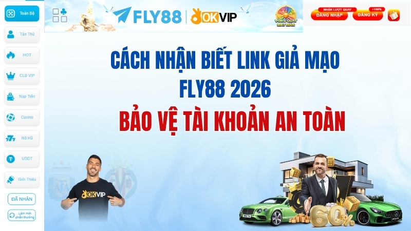 Cách nhận biết link giả mạo FLY88 Cách nhận biết link giả mạo FLY88 và bảo vệ tài khoản năm 2026